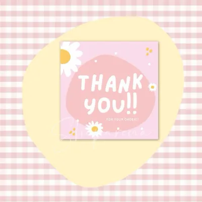 [SG Seller] Cute Floral Aesthetic Thank You Cards Small Business Packaging Customer Appreciation Inserts Teachers