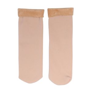IFFINE Thickened Snow Socks Casual Black Nude Sleeping Warm Hosiery Bare Leg Artifact Velvet-lined Womens Hosiery Autumn Winter
