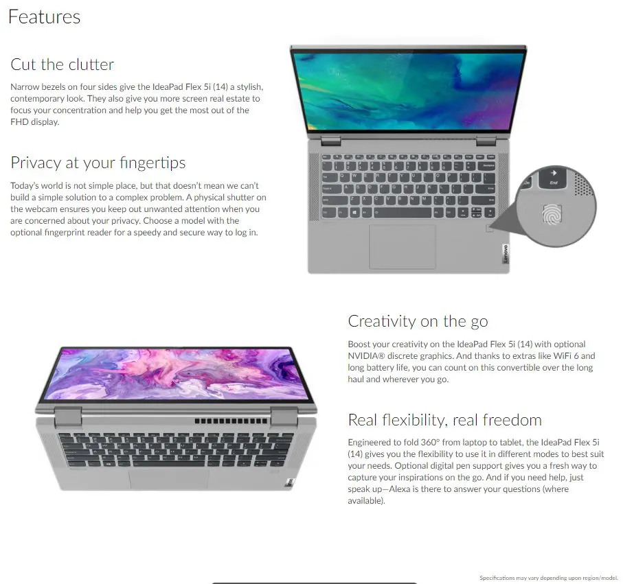 Lenovo IdeaPad Flex 14ITL05 82HS009EMJ 14'' Laptop Grey (I3