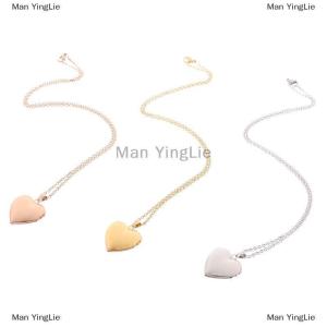 [COD] Man YingLie Love Heart Locket Pendants for Women Men Openable Photo Frame Picture Necklace
