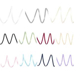 Colored Ribbon Width 3mm Craft Ribbon Wrapping Ribbon 49.2Yard Long for Bows Making Wedding Decoration Wrapping