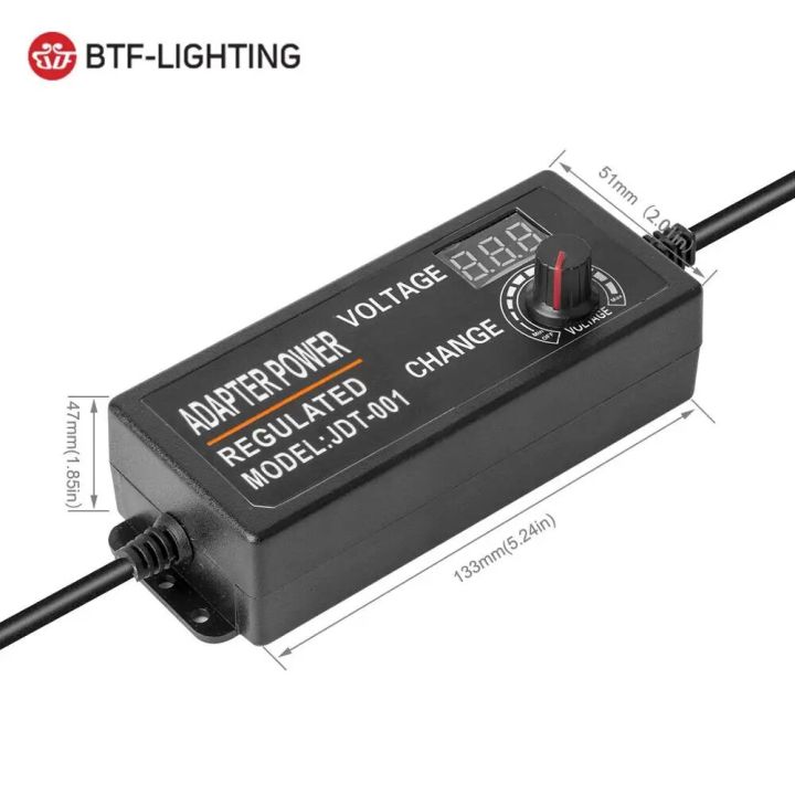 ปรับ AC To DC 3V-12V 3V-24V Universal Adapter จอแสดงผลแรงดันไฟฟ้าแหล่ง ...
