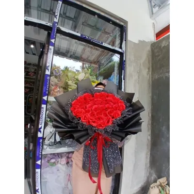 KOREAN NEW buket bunga love cantikkkk promo 24 tangkai full bunga artificial/imitasi (special moment)