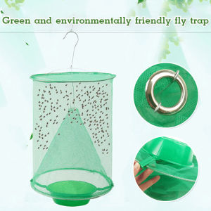 Ecofriendly Fly Trap Cage Hanging Fly Catcher Foldable Fly Cage Fly Control Device Fly Terminator