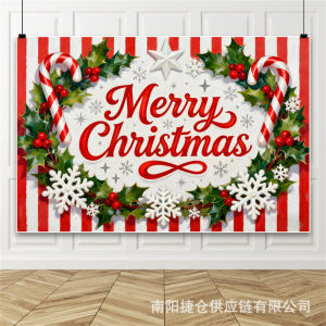 Christmas-themed backdrop New Years party banner festive party hanging cloth decorative cloth scene arrangement banner backdrop