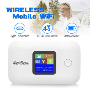 High-Speed 4G LTE WiFi Router Compact Mobile Hotspot 150Mbps with Long-Lasting 3000mAh Battery for Travel and Work