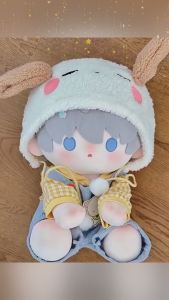 Evelyn 40cm Suspender Trousers Clothes Jumpsuit Game Love and Deepspace Xavier Zayne Rafayel ralayo Sylus Caleb Sitting Posture Plush Doll Dress Up Clothes Clothing Cosplay Costume