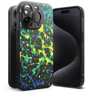 RINGKE® ONYX DESIGN Compatible iPhone 15 Pro Max / 15 Pro Silk Print Design Back Rugged Shockproof TPU Non-Slip TPU Bumper Cover Case
