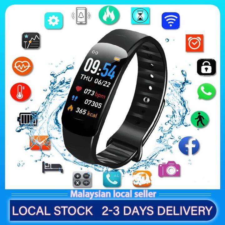 [Local Stock] Smart Watch Measures Blood Pressure Blood Oxygen Heart