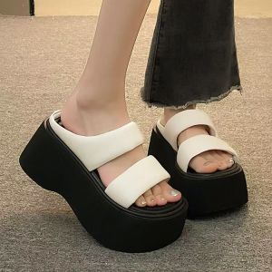 [Free Shipping] Thick-Soled Height-Increasing Sandals For Women To Pair With Skirts Lightweight For Summer Outdoor Wear 2026 New Summer Model Outdoor Wedge Sandals