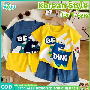 AOJU Terno For Kids Terno For Boys Shirt Shorts For Baby Boy Boys Set Short Sleeve And Shorts For 1-4yrs