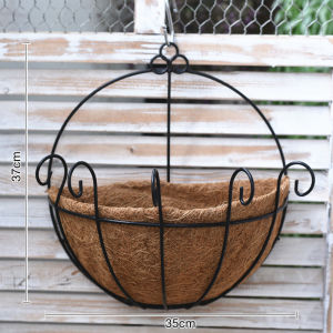 Spring Home กระถาง ใย มะพร้าว ครึ่ง วงกลมพิลาทิส กระถางใยมะพร้าว ตกแต่งระเบียง กระเช้าครึ่งซีก กระถางดอกไม้แขวน ตัวหนา