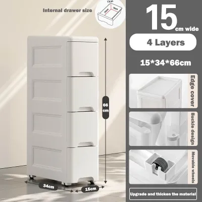 NEST Slim Drawer Cabinet Gap Storage Cabinet With Wheels Kitchen/Bathroom Storage Organizer