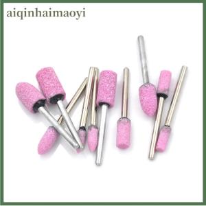 aiqinhaimaoyi 10X Pink Abrasive Mounted Stone Rotary Tool Grinding Wheel