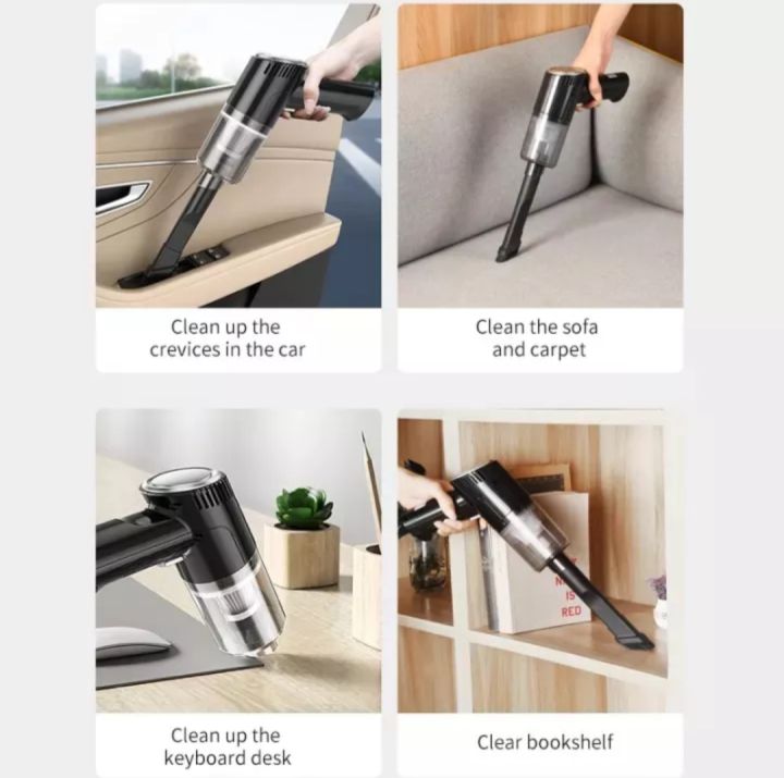Portable vacuum cleaner Powerful handheld wireless small vacuum cleaner  used in cars and homes, rechargeable wet and dry powerful vacuum cleaners  for
