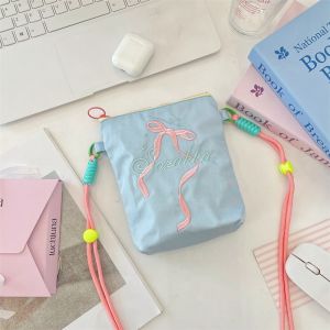 COPOTIYA Japanese Style Bowknot Shoulder Bag Leisure Commuting Cute Crossbody Bag Vintage Makeup Bag Embroidery Phone Bag Women