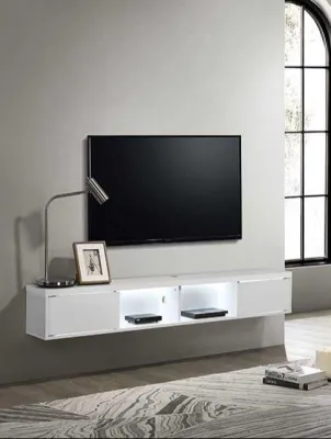 [Shin Aik] 180CM (Wall Mounted) Low LED TV Cabinet With Glass Doors