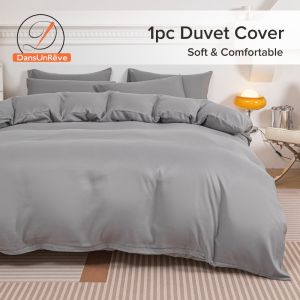 Dansunreve 1pc Solid Color Quilt Cover Queen Size Plain White/Grey/Green Duvet Cover Soft Colorful Comforter Cover Single King Super King Size