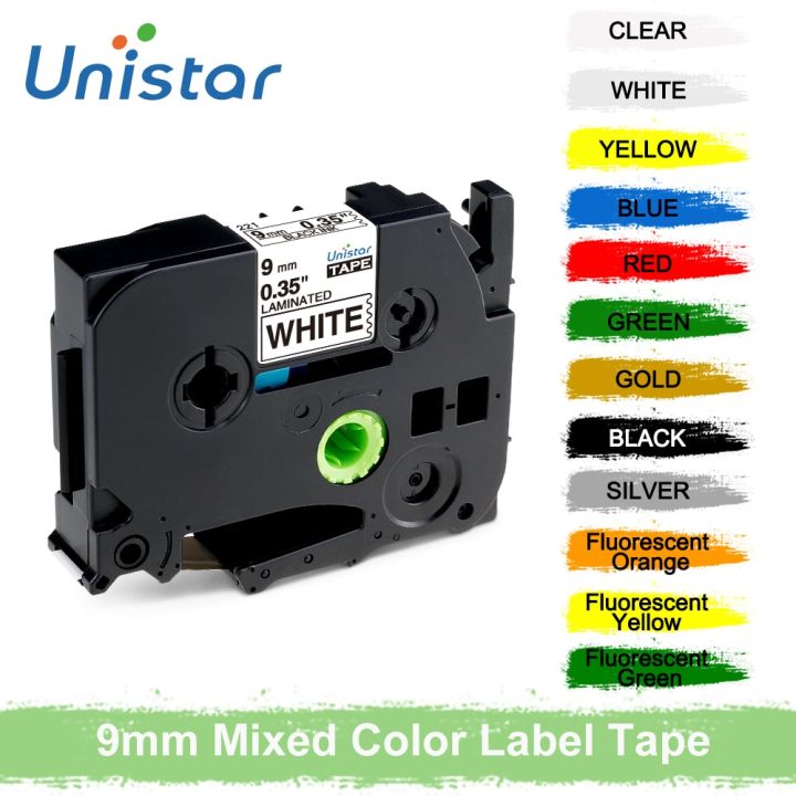 TZ221 Label Tape Compatible for Brother Label Printer 9mm Combo Set