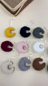 Lovely Moon Shape Pacifier Clip Pendant Cute Plush Teether Chain Ornament Convenient Baby Pacifier Hangers Lightweight