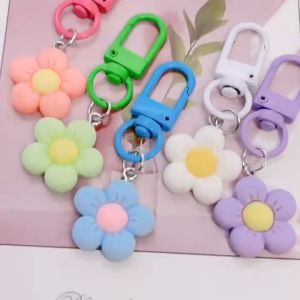 1PCS Bow Keychain for Keyring Backpack Accessories Split Rings Key Fob Charm