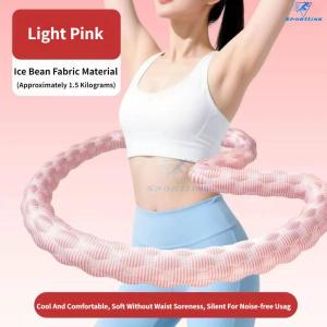 SG Stock.Cooling Ice Silk Massage Weighted Hula Hoop 5LBS Thick Dotted Texture Non Sticky Waist Training Fitness Hoop