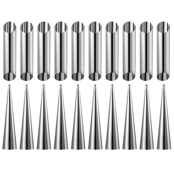 Cream Horn Moulds Cannoli Tubes,5 Inch Large Stainless Steel Cannoli ...