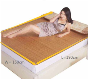 Yali Carbonized Bamboo Mat Cooling Mattress Pad king Size 180x200cm/60x75inches