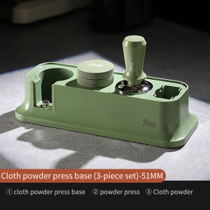 BINCOO Coffee Green Tamper Set Powder Distributor Square Tamper Base Italian Coffee Utensils 51/58MM