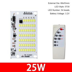 DAWEIF 1Pcs 25/40/60/100/250W LED Solar Light Board SMD5730 White Light Remote Control Floodlight  with Remote Controller Light Source Panel For Outdoor Garden Lamp