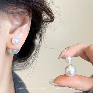 🔥🔥Roman Holiday Three Wearing Earrings Fashionable Double-sided Pearl Earring Women Versatile Earrings