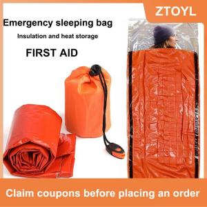 【ZTOYL】 Emergency Sleeping Bag Ultra Waterproof Mylar Thermal Blankets Lightweight Survival Sleeping Bag Keep Warm For Camping Hiking