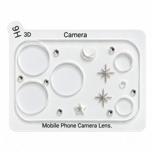 MODERNLUX 3D Diamond Glass Camera Lens Protector Clear HD Full Cover Rhinestone Lens Film Luxury Anti Scratch Phone Camera Lens Sticker for iPhone 17 Pro Max 17 Pro