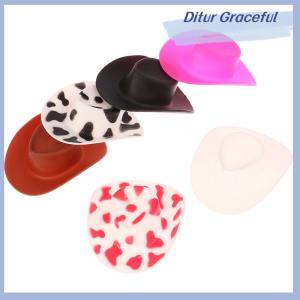 Ditur 10 chiếc mũ búp bê bằng nhựa thu nhỏ mũ cao bồi phương Tây Mũ Cowgirl để trang trí búp bê