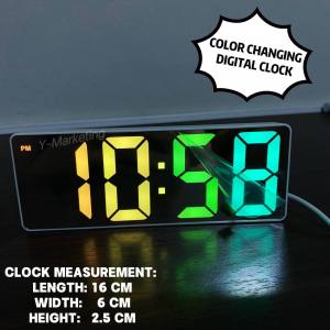 (0732) Many Colors Digital Alarm Clock (Adjustable Brightness And Alarm Volumne