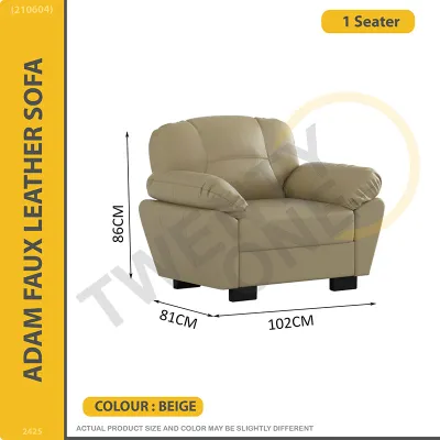 [SG Seller] Twenty one ADAM FAUX LEATHER SOFA (3-SEATER / 2-SEATER / 1-SEATER AND WITH CHAISE)