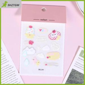 【SHZTGM】 สติกเกอร์อีพอกซีคริสตัลรูปการ์ตูนแมว3D น่ารักรูปสุนัขแมวสติกเกอร์สมุดบันทึกแบบ DIY สำหรับตกแต่งโทรศัพท์มือถือแล็ปท็อป