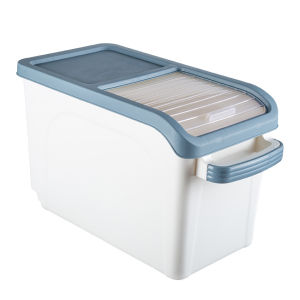 ถังข้าวสาร Rice bucket กล่องเก็บข้าวสาร ที่เก็บข้าวสาร กล่องข้าวสาร มีล้อ กล่องเก็บธัญพืช ถังเก็บเม็ดข้าวสาร ถังใส่ข้าวสาร ความจุ 15 kg