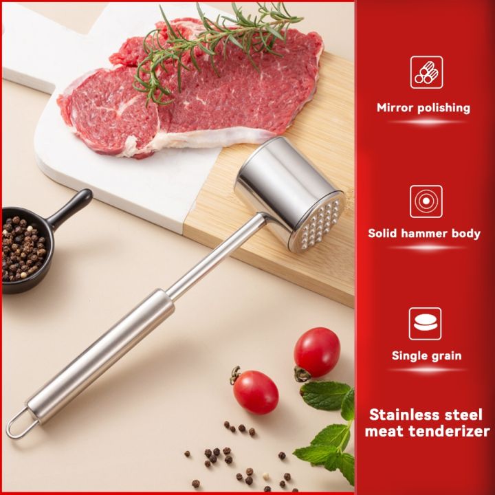 Stainless Steel 304 Hammer Double Sided Beef Steak Tool [mallet Meat