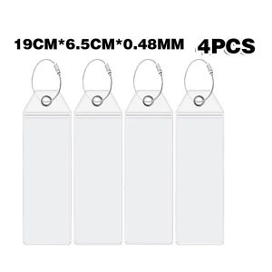 4pcs Transparent Cruise Baggage TagsWaterproof Suitcase TagsAnti-lost Luggage Labels