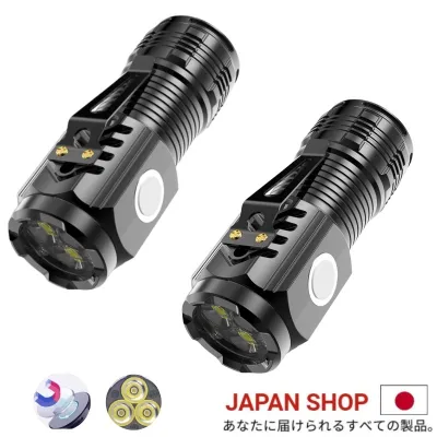 LED FlashLight rechargeable long range flash light heavy duty japan waterproof original flashlights super bright usb military outdoor electric emergency lights adjustable for hiking under water resistant multifunctional imported camping light 100000lumens