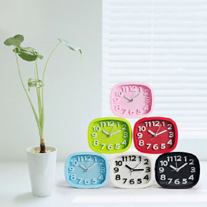 Candy Color Mini Mute Alarm Clocks Portable Analog Alarm Clock Bedside Desk Table/Jam Loceng