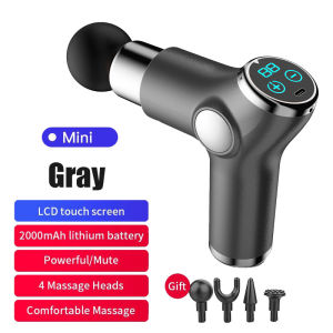 Alat Pijat Elektrik 4 in 1 Alat Pijat LCD Display Massage Gun Getar Terapi Otot Therapy Massager Gym Pembentuk Otot Electric