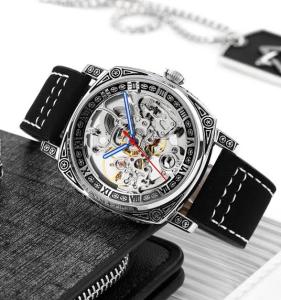 PENGIRIMAN INSTANT - Jam Tangan pria skmei 9271 automatic kulit water resist original