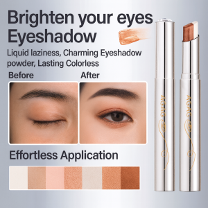 Waterproof Long Lasting Gradient Eyeshadow Stick Fine Flash Threecolor Smudge Proof Eyeshadow Stick For Daily Makeup Natural Shimmer Eye Makeup Multicolor Eyeshadow Stick