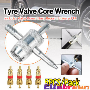 Ellebreen Tyre Valve Core Wrench Set 5PCS/Bag for Car Repair Installation Cleaning Tool