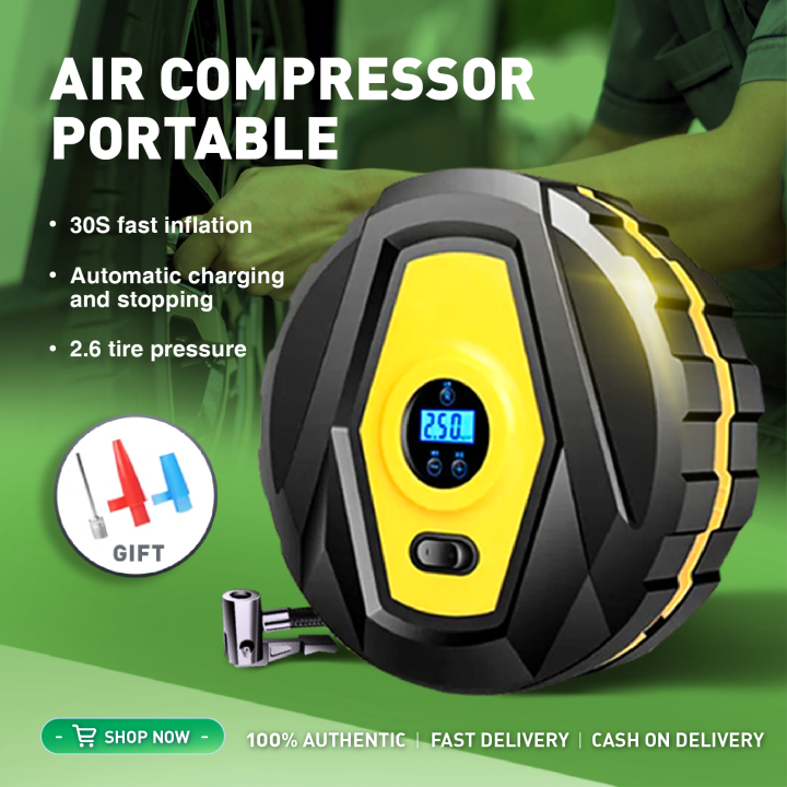 NPU Electric air compressor portable air pump machine tire inflator for