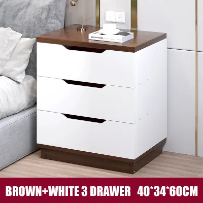 Magic Home Bedside Table Simple Modern Bedside Table Bedroom Cabinet with Drawers Wooden Side Table