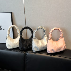 SEA YADOU กระเป๋าสะพายไหล่ผู้หญิง กระเป๋าเมฆพับหรูหรา สไตล์แฟชั่นฤดูร้อนสำหรับผู้หญิง