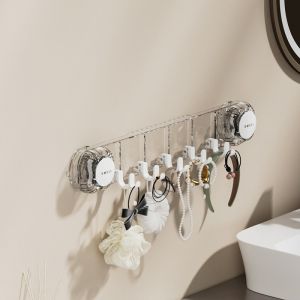 Gantungan Kait Cangkir Hisap Berputar Kastok Gantungan Baju Gantungan Hook 5 Kait Gantungan Tempel